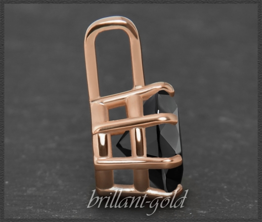 Brillant Anhänger 585 Gold mit 3,72ct, schwarz